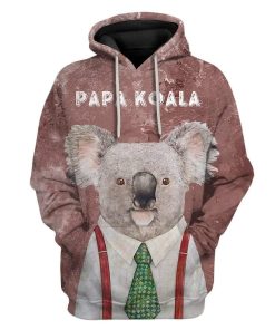 Custom T-shirt - Hoodies Papa Koala HD-GH0581909 3D Custom Fleece Hoodies Hoodie S