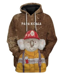 Custom T-shirt - Hoodies PAPA Koala HD-GH0581922 3D Custom Fleece Hoodies Hoodie S 