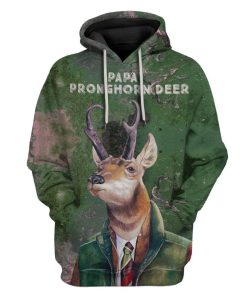 Custom T-shirt - Hoodies PAPA Pronghorn Deer HD-GH0581920 3D Custom Fleece Hoodies Hoodie S 