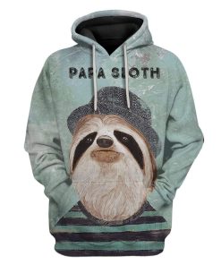 Custom T-shirt - Hoodies PAPA Sloth HD-GH0581926 3D Custom Fleece Hoodies Hoodie S