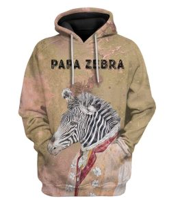 Custom T-shirt - Hoodies PAPA Zebra HD-GH0581916 3D Custom Fleece Hoodies Hoodie S 