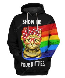 Custom T-shirt - Hoodies Show me your kitties HD-GH21108 3D Custom Fleece Hoodies Hoodie S 