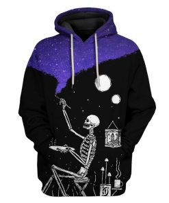 Custom T-shirt - Hoodies Skeleton HD-GH1281908 3D Custom Fleece Hoodies Hoodie S 