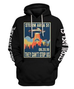 Custom T-shirt - Hoodies Storm Area 51 HD-GH21056 3D Custom Fleece Hoodies Hoodie S 