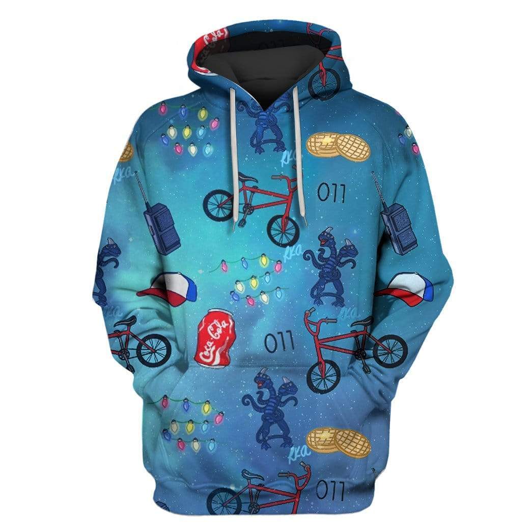 Gearhumans Custom T-shirt - Hoodies Stranger Things Apparel 1 Custom T-shirt - Hoodies Stranger Things Apparel HD-GH20808 3D Custom Fleece Hoodies Hoodie S