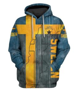 Custom T-shirt - Hoodies Sweden flag Apparel HD-GH20688 3D Custom Fleece Hoodies Hoodie S 