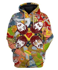 Custom T-shirt - Hoodies The Beatles Apparel HD-GH208561 3D Custom Fleece Hoodies Hoodie S 