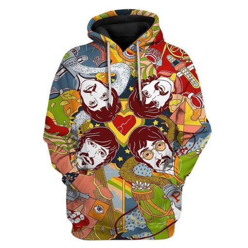 Custom T-shirt - Hoodies The Beatles Apparel HD-GH208561 3D Custom Fleece Hoodies Hoodie S