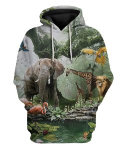 Custom T-shirt - Hoodies Tropical Animals HD-GH0281923 3D Custom Fleece Hoodies Hoodie S 
