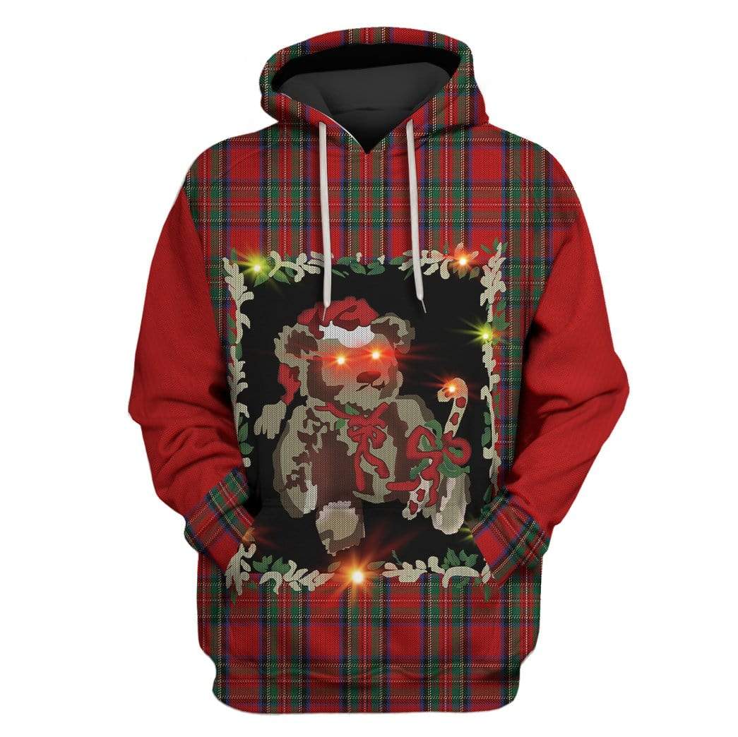 Gearhumans Custom T-shirt - Hoodies Ugly Christmas Bear Apparel 1 Custom T-shirt - Hoodies Ugly Christmas Bear Apparel HD-GH20665 3D Custom Fleece Hoodies Hoodie S