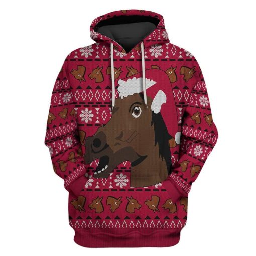 Custom T-shirt - Hoodies Ugly Christmas Horse Apparel HD-GH20655 3D Custom Fleece Hoodies Hoodie S