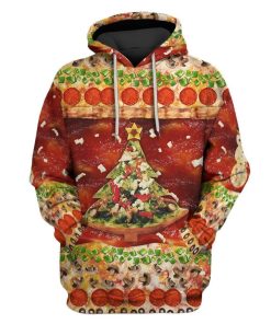 Custom T-shirt - Hoodies Ugly Christmas Serving Up Holiday Cheer Apparel HD-GH20672 3D Custom Fleece Hoodies Hoodie S 