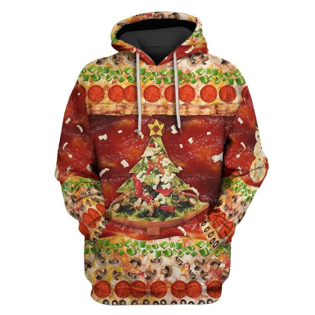 Gearhumans Custom T-shirt - Hoodies Ugly Christmas Serving Up Holiday Cheer Apparel 1 Custom T-shirt - Hoodies Ugly Christmas Serving Up Holiday Cheer Apparel HD-GH20672 3D Custom Fleece Hoodies Hoodie S