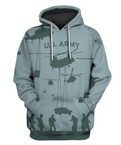 Custom T-shirt - Hoodies U.S. Army Helicopters Airborne Dropoff Apparel HD-GH20693 3D Custom Fleece Hoodies Hoodie S 