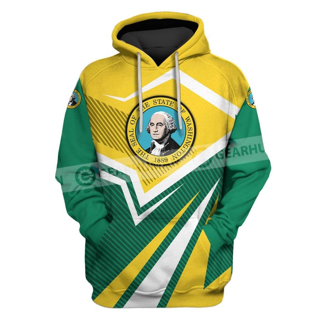 Gearhumans Custom T-shirt - Hoodies Washington Apparel 1 Custom T-shirt - Hoodies Washington Apparel HD-GH20904 3D Custom Fleece Hoodies Hoodie S