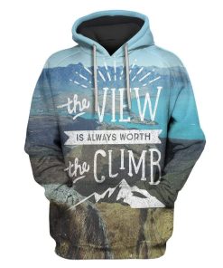 Custom T-shirt - Hoodies WORTH THE CLIMB Apparel HD-GH20773 3D Custom Fleece Hoodies Hoodie S 