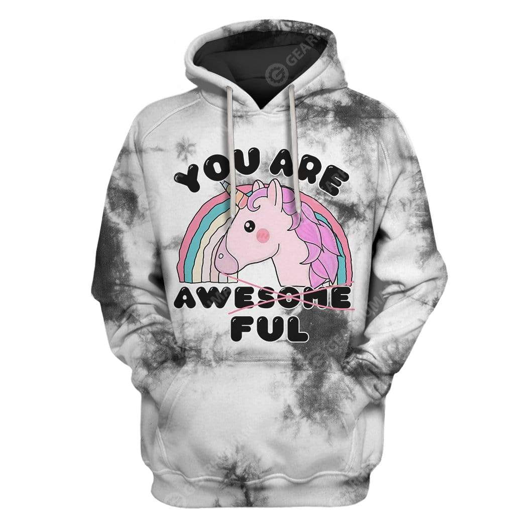 Gearhumans Custom T-shirt - Hoodies You Are Awesome Or Awful 1 Custom T-shirt - Hoodies You Are Awesome Or Awful HD-GH21044 3D Custom Fleece Hoodies Hoodie S