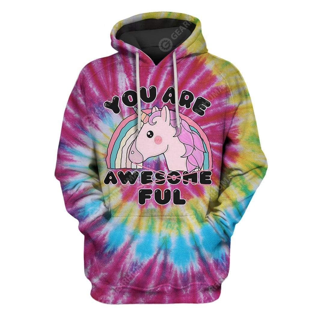 Gearhumans Custom T-shirt - Hoodies You Are Awesome Or Awful 1 Custom T-shirt - Hoodies You Are Awesome Or Awful HD-GH21046 3D Custom Fleece Hoodies Hoodie S