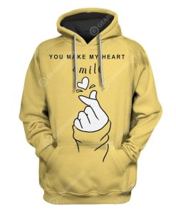 Custom T-shirt - Hoodies You Make My Heart Smile HD-GH21072 3D Custom Fleece Hoodies Hoodie S 