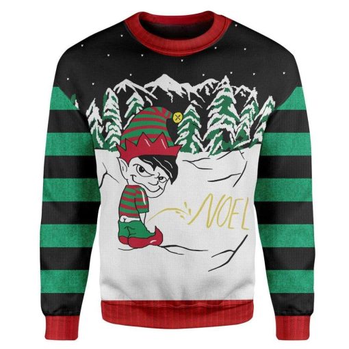 Custom T-shirt - Long Sleeves Ugly Christmas Boy's Peeing Christmas Sweater Jumper HD-GH20651 Ugly Christmas Sweater