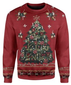 Custom T-shirt - Long Sleeves Ugly Christmas Carolina Colours Christmas Sweater Jumper HD-GH20666 Ugly Christmas Sweater 