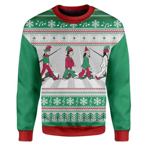 Custom T-shirt - Long Sleeves Ugly Christmas Christmas Sweater Jumper HD-GH20654 Ugly Christmas Sweater