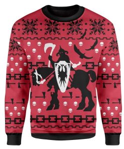 Custom T-shirt - Long Sleeves Ugly Christmas Death Dealer Christmas Sweater Jumper HD-GH20669 Ugly Christmas Sweater 