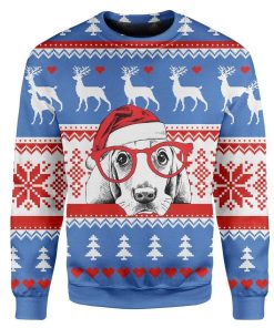 Custom T-shirt - Long Sleeves Ugly Christmas Dog Christmas Sweater Jumper HD-GH20738 Ugly Christmas Sweater 