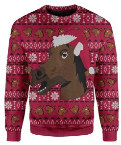 Custom T-shirt - Long Sleeves Ugly Christmas Horse Christmas Sweater Jumper HD-GH20655 Ugly Christmas Sweater 