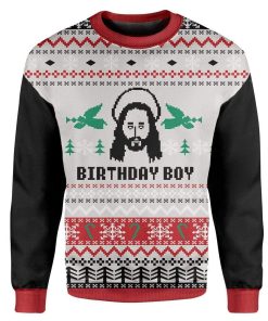 Custom T-shirt - Long Sleeves Ugly Christmas Jesus's Birthday Christmas Sweater Jumper HD-GH20652 Ugly Christmas Sweater Long Sleeve S 
