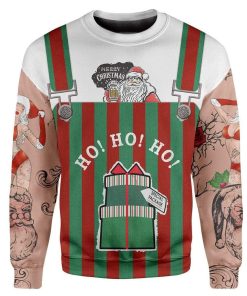 Custom T-shirt - Long Sleeves Ugly Christmas Santa Sweater Jumper HD-GH20650 Ugly Christmas Sweater 