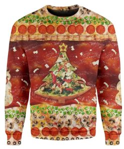 Custom T-shirt - Long Sleeves Ugly Christmas Serving Up Holiday Cheer Christmas Sweater Jumper HD-GH20672 Ugly Christmas Sweater 