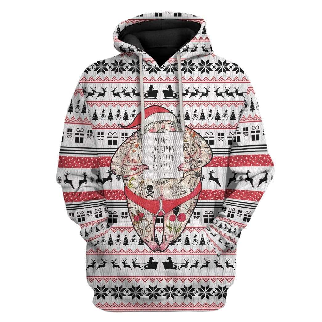 Gearhumans Custom Ugly Christmas Apparel 1 Custom Ugly Christmas Apparel HD-TA31101910 3D Custom Fleece Hoodies Hoodie S