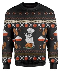 Custom Ugly Christmas Chef Sweater Jumper HD-TA18101906 Ugly Christmas Sweater Long Sleeve S 