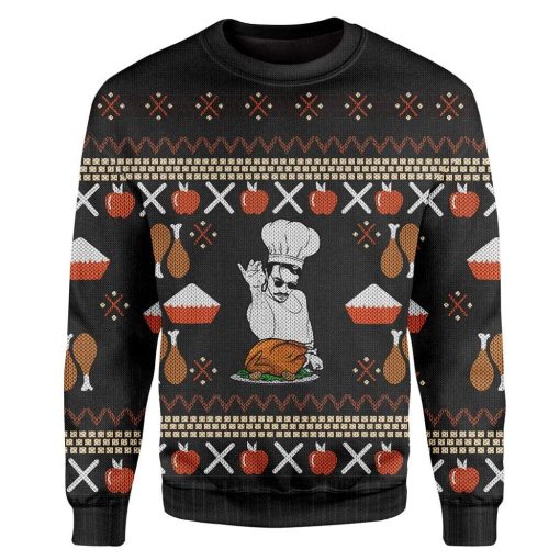 Custom Ugly Christmas Chef Sweater Jumper HD-TA18101906 Ugly Christmas Sweater Long Sleeve S