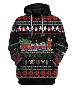 Custom Ugly Christmas Firefighter Apparel HD-DT22101903 3D Custom Fleece Hoodies Hoodie S 