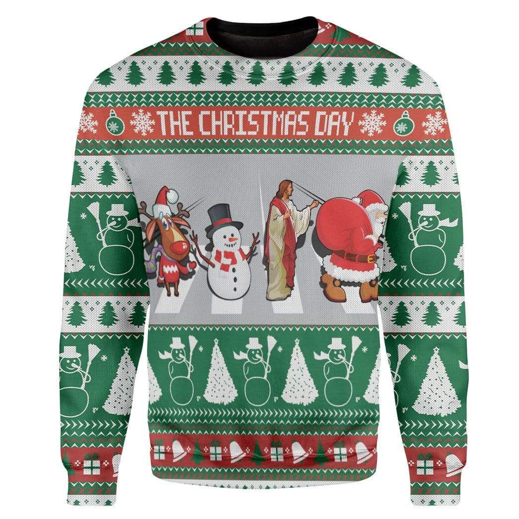 Gearhumans Custom Ugly Christmas Sweater Jumper 2 Custom Ugly Christmas Sweater Jumper HD-AT31101903 Ugly Christmas Sweater Long Sleeve S