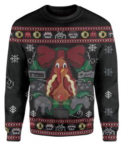 Custom Ugly Christmas Turkey Sweater Jumper HD-TA18101902 Ugly Christmas Sweater Long Sleeve S 