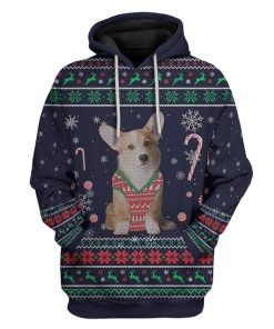 Custom Ugly Corgi Apparel HD-TA24101910 3D Custom Fleece Hoodies Hoodie S 