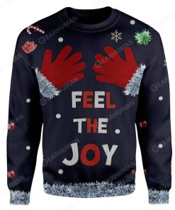 Custom Ugly Feel The Joy Christmas Sweater Jumper HD-TT25101907 Ugly Christmas Sweater 
