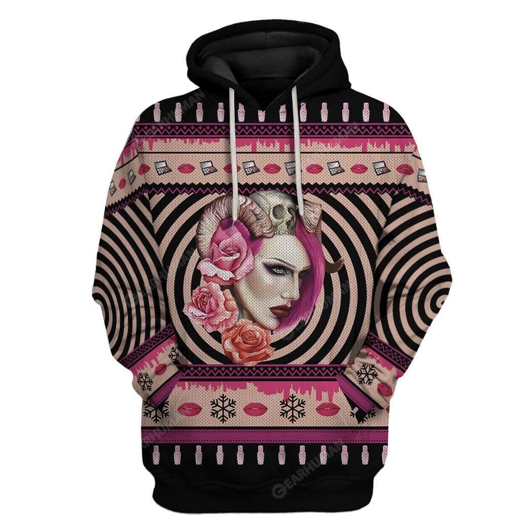 Gearhumans Custom Ugly Jeffree Apparel 1 Custom Ugly Jeffree Apparel HD-TA02111903 3D Custom Fleece Hoodies Hoodie S