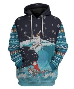 Custom Ugly Jesus And Santa Apparel HD-DT31101914 3D Custom Fleece Hoodies Hoodie S 
