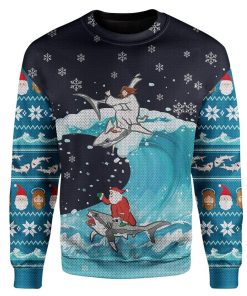 Custom Ugly Jesus And Santa Christmas Sweater Jumper HD-DT31101914 Ugly Christmas Sweater Long Sleeve S 