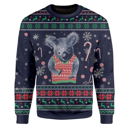 Gearhumans Custom Ugly Koala Christmas Long sleeve 5 Custom Ugly Koala Christmas Sweater Jumper HD-TA24101909 Ugly Christmas Sweater