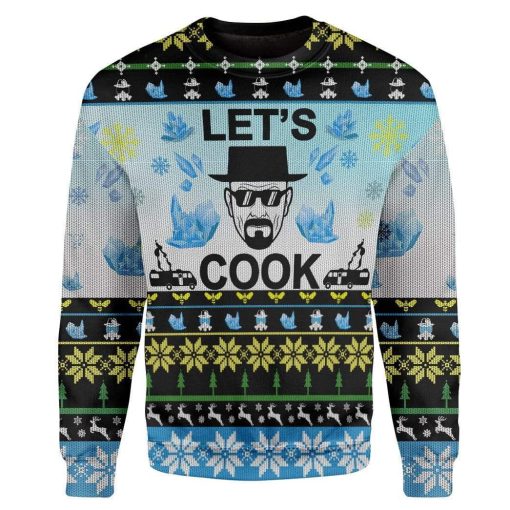 Gearhumans Custom Ugly Let's Cook Christmas Sweater Jumper 7 Custom Ugly Let's Cook Christmas Sweater Jumper HD-DT25101904 Ugly Christmas Sweater Long Sleeve S