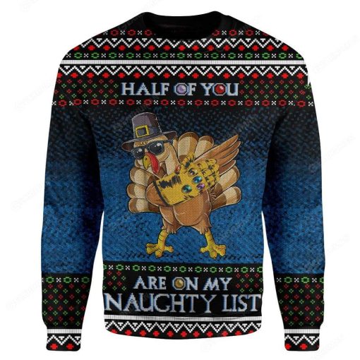 Gearhumans Custom Ugly Naughty Turkey Christmas Sweater Jumper 5 Custom Ugly Naughty Turkey Christmas Sweater Jumper HD-TA18101901 Ugly Christmas Sweater