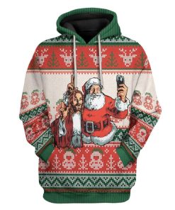 Custom Ugly Santa And Jesus Apparel HD-DT29101903 3D Custom Fleece Hoodies Hoodie S 