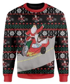 Custom Ugly Santa And Jesus Christmas Sweater Jumper HD-AT01111907 Ugly Christmas Sweater Long Sleeve S