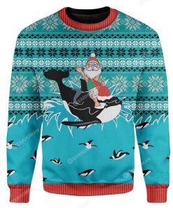 Custom Ugly Santa And Whale Christmas Sweater Jumper HD-TT29101910 Ugly Christmas Sweater