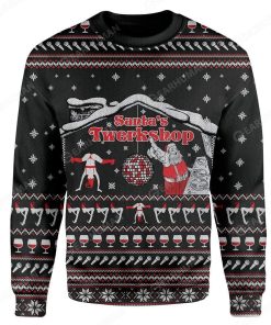 Custom Ugly Santa's Twerkshop Christmas Sweater Jumper HD-TA29101909 Ugly Christmas Sweater